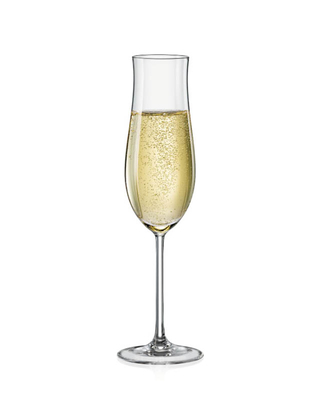 Bohemia Crystal Sklenice na šampaňské Attimo 180ml SLEVA neúplný set pouze 5ks ze 6