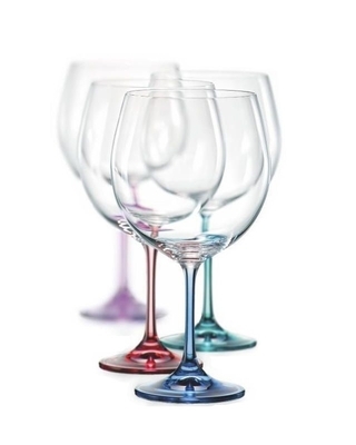 Bohemia Crystal Sklenice na míchané nápoje Spectrum 820ml SLEVA pouze 2ks vínová a fialov