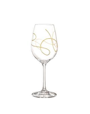 Bohemia Crystal String Wine Glasses 350ml  - Gold (set of 2 pcs)