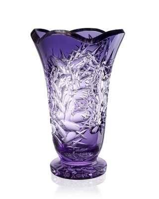 Bohemia Crystal Deep cut vase Levanda 355mm - 1