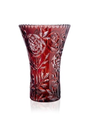 Bohemia Crystal Brúsená váza Ruže 260mm - 1