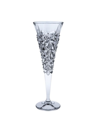 Bohemia Crystal Sklenice na šampaňské Glacier 200 ml SLEVA neúplný set 4ks ze 6