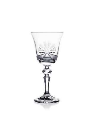 Bohemia Crystal Broušené sklenice na víno Laura 170ml SLEVA-neúplný set 4ks ze 6