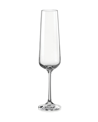 Bohemia Crystal Sklenice na šampaňské Sandra 200ml SLEVA neúplný set 1ks ze 6