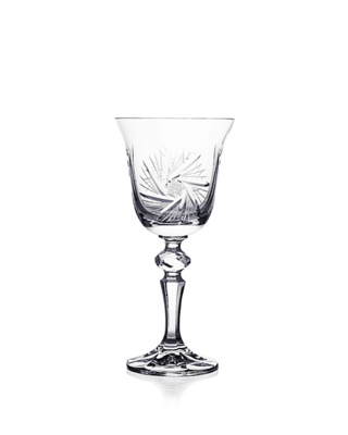 Bohemia Crystal Broušené sklenice na víno Laura 170ml SLEVA neúplný set 4ks z 6