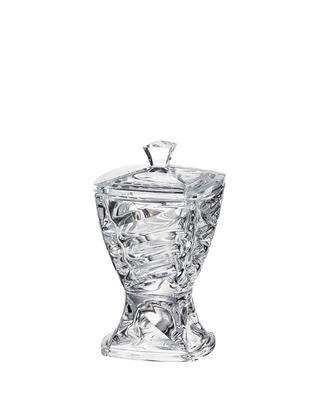 Bohemia Crystal Facet footed box with lid 245mm