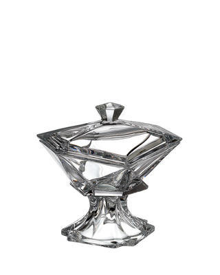 Bohemia Crystal Origami footed box with lid 235mm