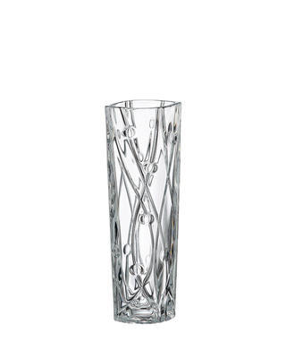 Bohemia Crystal schmale Vase Labyrinth 255 mm
