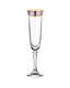 Bohemia Crystal Kleopatra Champagne Glasses with Gold/Platinum Decor 43249/175ml (set of 6 pcs) - 1/2