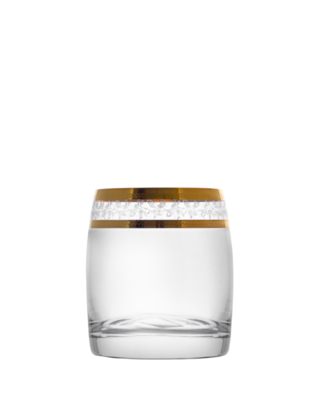 Bohemia Crystal Whiskygläser Ideal mit goldenem Dekor 290 ml (Set mit 6 Stück) - 1