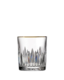 Bohemia Crystal hand cut whiskey glass Prisma Line Gold 300ml (set of 2pcs) - 1/2