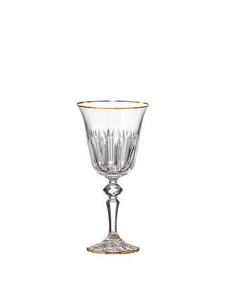 Bohemia Crystal ručne brúsené poháre na biele víno Daisy Line Gold 170ml (set po 2ks)
