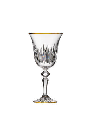 Bohemia Crystal ručne brúsené poháre na červené víno Prisma Line Gold 220ml (set po 2ks)