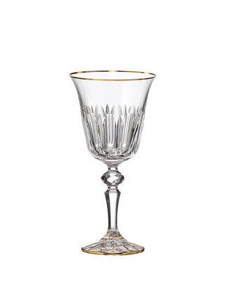 Bohemia Crystal ručne brúsené poháre na červené víno Daisy Line Gold 220ml (set po 2ks)