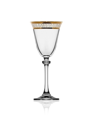 Bohemia Crystal Alexandra wine white glass 185ml (set of 6pcs) - 1