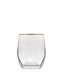 Bohemia Crystal whiskey glass Club optic Gold line 300ml (set of 6pcs) - 1/2