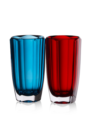 Bohemia Crystal Water and soft drink glasses Lumier Red&Blue 360ml (set of 2)