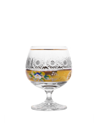 Bohemia Crystal Hand cut brandy glasses 250ml (set of 6)