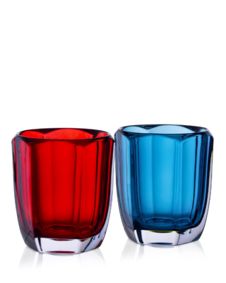 Bohemia Crystal Whisky glasses Lumier Red&Blue 300ml (set of 2)