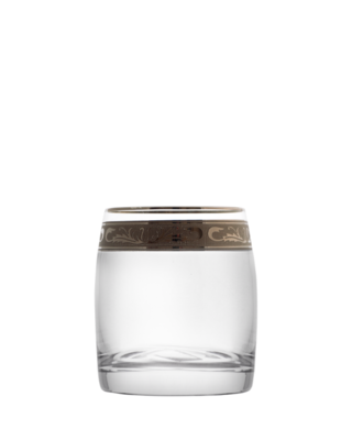 Bohemia Crystal Gläser für Whisky Ideal mit Platindekor 290 ml (Set mit 6 Stück)