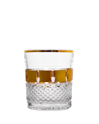 Bohemia Crystal Whisky glasses with gold 320ml (set of 6)