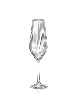 Bohemia Crystal Champagne glass Tulipa Optic 170ml (set of 6)