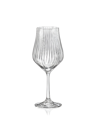Bohemia Crystal White wine glass Tulipa Optic 350ml (set of 6)