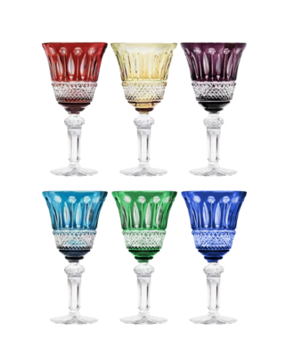 Bohemia Crystal Hand Cut wine glasses Tomy 240ml (set of 6) - 1