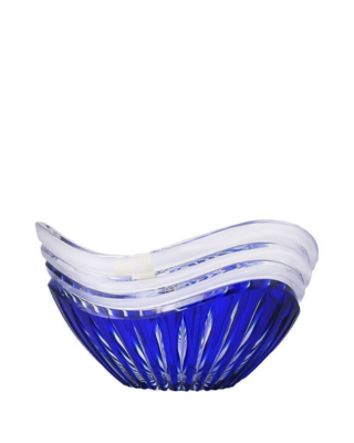Bohemia Crystal Cut bowl Dune 210mm blue - 1
