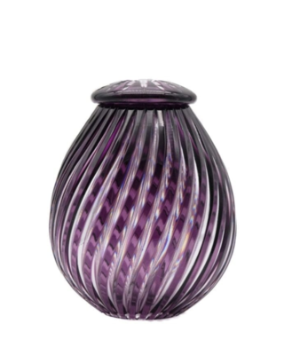 Bohemia Crystal Zita hand cut urn 230 mm purple - 1