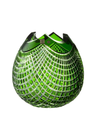 Bohemia Crystal Cut vase Quadrus 280 mm green - 1