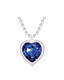 Bohemia Crystal Strass Necklace Heart with Czech Crystal Preciosa - Blue 2025 46. - 1/5