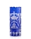 Bohemia Crystal Hand cut vase Art Nouveau Blue 300mm - 1/2