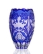Bohemia Crystal Hand cut vase Art Nouveau Blue 305mm - 1/2