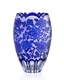 Bohemia Crystal Hand cut vase Wild Rose Blue 305mm - 1/2