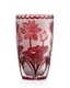 Bohemia Crystal Hand cut vase Lotus Ruby 305mm - 1/2