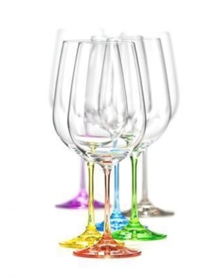 Bohemia Crystal Rainbow Wine Glasses 550ml (set of 6 pcs) - 1