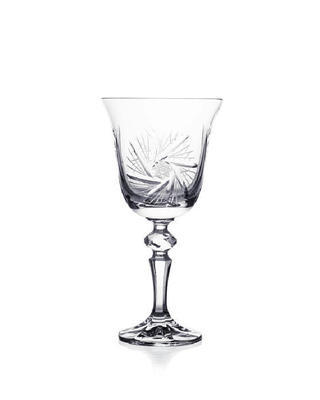 Bohemia Crystal Laura Hand Cut Wine Glasses - Pinwheel Decor/220ml (set of 6 pcs)