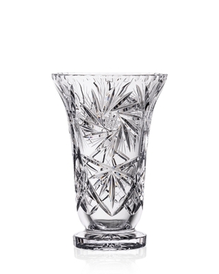 Bohemia Crystal Hand cut vase Pinwheel 255mm