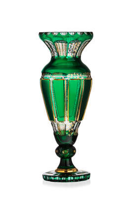 Bohemia Crystal Handmade and Hand Cut Vase 460mm - Green