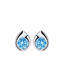 Bohemia Crystal Wispy Silver Earrings with Preciosa Cubic Zirconia, Blue 5106 67 - 1/2