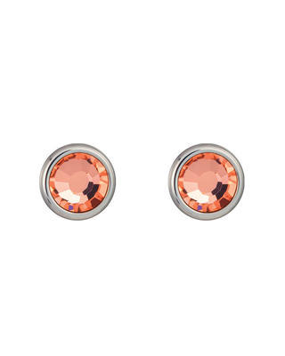 Bohemia Crystal Carlyn Surgical Steel Earrings with Preciosa Crystal - Apricot 7235 49 - 1