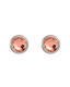 Bohemia Crystal Carlyn Surgical Steel Earrings with Preciosa Crystal - Apricot 7235 49 - 1/4