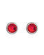 Bohemia Crystal Carlyn Surgical Steel Earrings with Preciosa Crystal  - Red 7235 57 - 1/4