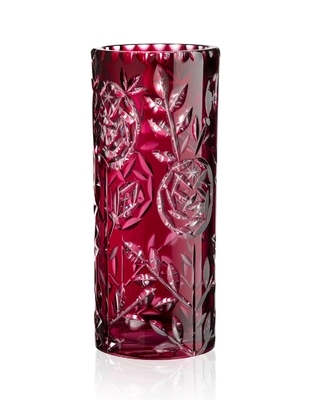 Bohemia Crystal Cut vase Rose 305mm - 1