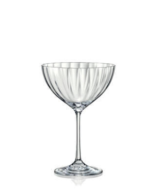 Bohemia Crystal Martini- und Cocktailgläser Waterfall 340 ml (Set mit 6 Stück)