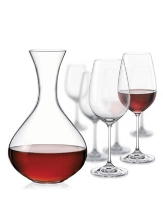 Bohemia Crystal wine set Viola (1 carafe + 6 glasses) - 1