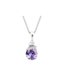 Bohemia Crystal Silver pendant Elegant with cubic zirconia Preciosa, purple - 1/2