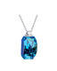 Bohemia Crystal Miltonia Silver Pendant with Preciosa Crystal - Blue 6248 46L - 1/2