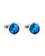 Bohemia Crystal Uniques Earrings Made of Surgical Steel with Preciosa Crystal - Blue 7095 46 - 1/3